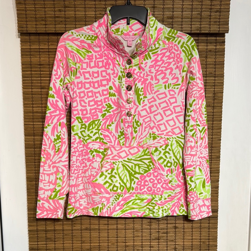 Lilly Pulitzer skipper popover pineapple print xs